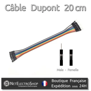 10x Dupont Kabel 20cm Stecker/Buchse für BreadBoard Arduino, Raspberry Pi - Bild 1 von 1