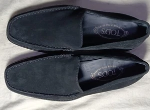 Tod's Black Suede Men's Loafers Size US 8 UK 7 EU 41 - Picture 1 of 6