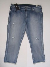 Rock Republic DISTRESSED Women JEANS DENIM PANTS 42 x 28 BLUE SLIM LOW RISE NWT 