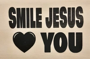 SMILE JESUS LOVES ❤ CAMICIA TU (SOLO STAMPA FRONTALE) DICENDO - Foto 1 di 25