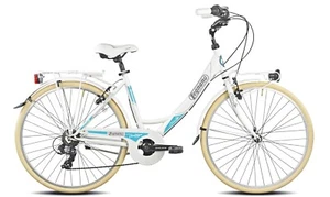 Fahrrad 26'' Damen Einzelrohr Piccadilly Vintage-Stil Weiß Matt Legnano - Bild 1 von 1