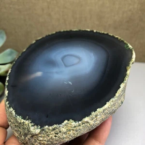 Natürlicher Enhydro Achat Bewegliches Wasser Aktiv Blister Kristall Mineral 892g G7028 - Bild 1 von 8