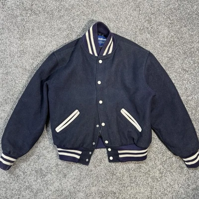 Holloway оригинальный мужской колледж куртка размер средний темно-синий на пуговицах - Изображение 1 из 4