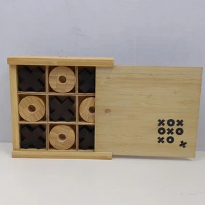 Juego de mesa Starbucks Coffeehouse Games Tic Tac Toe Set bambú XOXO - Imagen 1 de 3