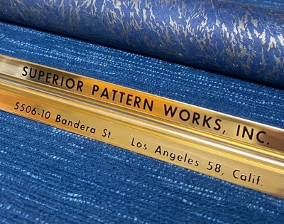 VTG Drafting Ruler Sewing Superior Pattern Los Angeles Advertising 3 Sided 37B - Image 1 of 4