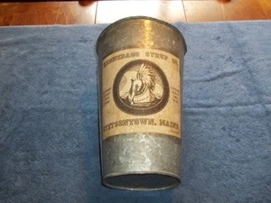 VTG Kennebago Stetsontown, ME Syrup Bucket Original Label 12” tall 8” Diameter - Picture 1 of 5