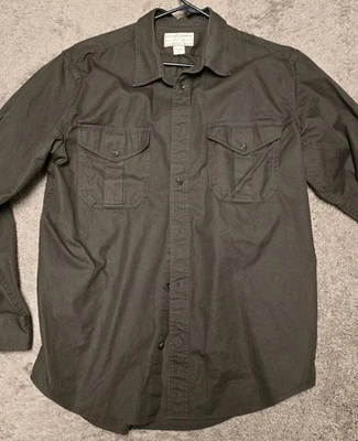 Filson Lightweight Alaskan Guide Shirt Olive Green 4oz Cotton Twill Work - Image 1 of 4
