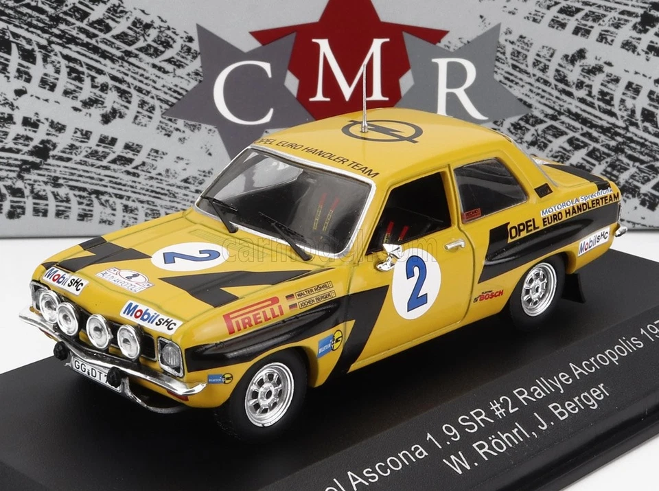 MODELLINO AUTO STATICO CMR OPEL ASCONA RALLY ACROPOLIS 1975 ROHRL SCALA 1/43 - Immagine 1 di 4