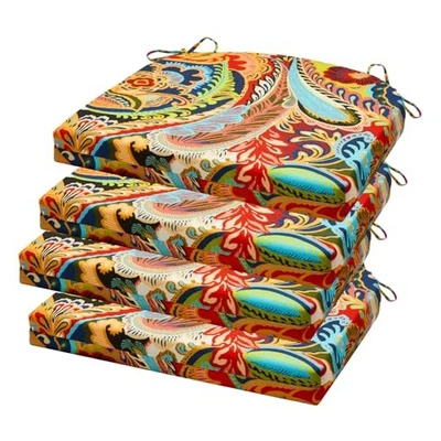 Juego de 4 Cojines para Silla de Exterior, 17x16x2 Pulgadas, Patio 17x16x2|Paquete de 4 4 - Paisley Foto 1 de 4