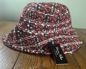 Marcus Adler Damen Strick Fischerhut kariert kariert Pailletten Akzent Glitzer - Bild 1 von 5