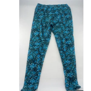 Lularoe Leggings Womens Tall and Curvy 12-18 Blue Teal Stretchy Abstract Colors - Picture 1 of 7