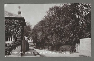 Vintage RP postcard Church Lane, Sutton, Ely, Cambs. pmk Sutton 1914 - Picture 1 of 2