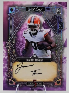 Jamari Thrash /3 2024 Wild Card 5 Card Draw Rookie RC Auto Pink Silver Browns SP - Picture 1 of 2
