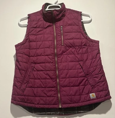 Carhartt Quilted Reversible Vest Women’s Size M (Estimated No Tag) Flannel Lined - Image 1 of 4