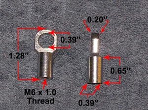 RV Bus Trailer New OEM Strut 3/8 hole Blade loop Eye Bolt Pin End Fitting M6 Thd - Picture 1 of 4