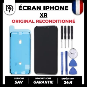 ECRAN LCD ORIGINAL RECONDITIONNÉ POUR IPHONE XR NOIR JOINT + OUTILS - Photo 1/2