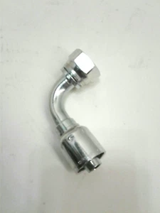 Parker 13943-16-12 Crimp Fitting Short Drop 90°Elbow 3/4" H x 1" F JIC 37°Swivel - Picture 1 of 5