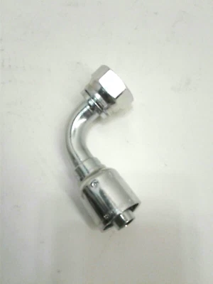 Parker 13943-16-12 Crimp Fitting Short Drop 90°Elbow 3/4" H x 1" F JIC 37°Swivel - Image 1 of 4
