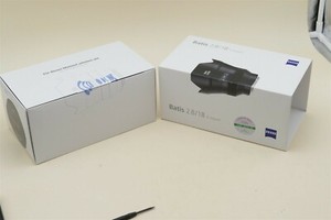Empty Box, Outer Box Sleeve and Manual for Zeiss Batic 18mm f2.8 Lens E-Mount