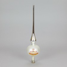 Puntale Vetro Vintage decorato Albero Natale Christmas decorations Tree Topper