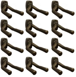 12 Pack GUITAR WALL HANGERS Padded ADJUSTABLE Neck Thickness All Sizes Universal - Picture 1 of 11