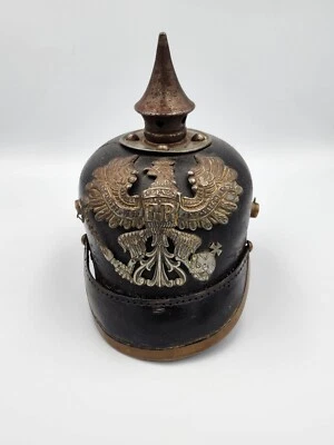 Picklehaube Helmet German pre-WWI original with spike Good Condition - Image 1 of 4