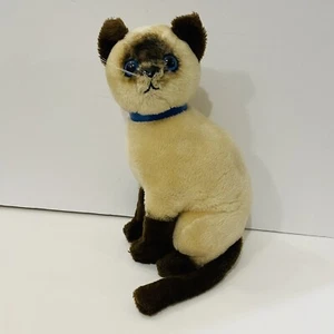 Vintage 1980 Dakin Fun Farm Siamese Blue Eyed Plush Cat 12" Stuffed Animal - Picture 1 of 9