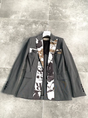 Blazer chaqueta de diseñador para mujer GALLIANO Gazette SEDA IT 38 EU 34 UK 6 - 8 XS - S Foto 1 de 4
