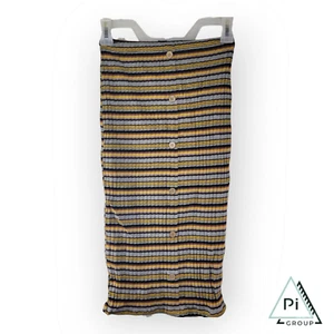 Minivestido para mujer Rue21 3XL BodyCon o falda alta gris mostaza rayas - Imagen 1 de 12