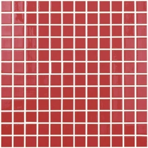 Red Iridescent Opaque Glass Mosaic Tile - Picture 1 of 1