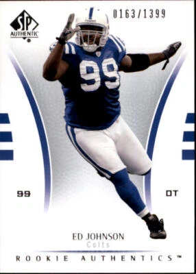 B0364- 2007 SP Authentic #112 Ed Johnson RC /1399 - NM-MT - Image 1 of 2