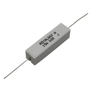 2X PRW0FWJW100B00 Widerstand: Drahtwiderstand Zement THT 10Ω 15W ±5% ROYAL OHM - Bild 1 von 1