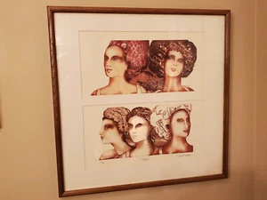 Robert Clibbon Limited Edition 6/75 "Portfolio" Color Etching Matted & Framed - Picture 1 of 12