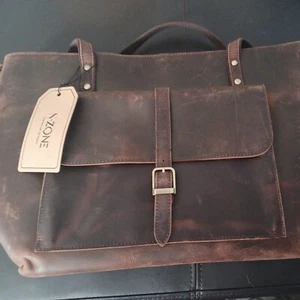 Bolso de Mano de Trabajo Grande de Cuero Genuino de Colección S-ZONE para Mujer - Imagen 1 de 4