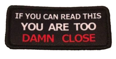 Patch Sew On Take Off Embroidered Clothing Hats Jackets Coat  Sign Message A421 - Image 1 of 4