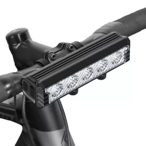 USB Rechargeable LED Bicycle Light Front Headlight Waterproof Bike Headlamp Bar - Picture 1 of 11