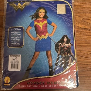 RUBIE'S M 8-10 AGE 5-7 GIRL CHILD DC WONDER WOMAN HALLOWEEN COSTUME         NiP - Picture 1 of 3