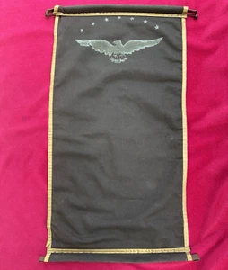 Bandiera/Striscione Militare Rettangolo Nero Vintage Epoca Seconda Guerra Mondiale Aquila con 7 Stelle - Foto 1 di 9