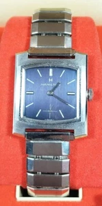 Orologio da polso uomo vintage Hamilton Thinline 4010 oro 10k con quadrante nero - Foto 1 di 12
