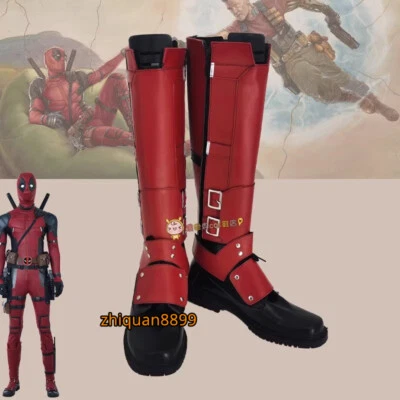 Deadpool 3 Wolverine Wade Winston Wilson Cosplay Shoes Party PU Boots Customized - Image 1 of 4