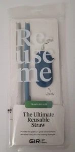 MÄDCHEN SILIKON STROHHALME 5 STÜCK MIT REISEETUIS & RAKEL TRAVELER PACK - Bild 1 von 4