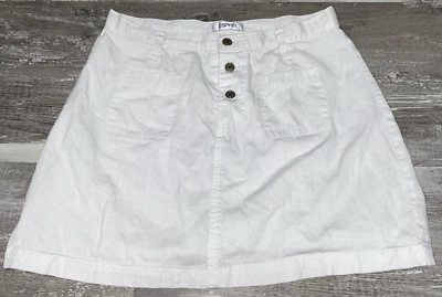 ESPRIT Girls White Tennis Mini Skirt Button Closure School - Image 1 of 4