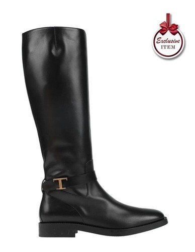 TOD’S TOD'S Stivali al ginocchio in pelle US9.5 UK6.5 EU39.5 Logo piatti Made in Italy