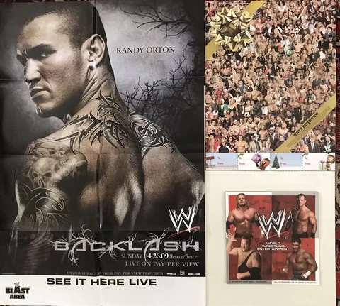 WWE, RANDY ORTON & 2005 CALENDAR, PayPerView Promotional Poster & Items, New Cover