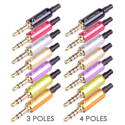 Connecteur Jack 3.5 mm Mâle à souder Câble Audio Casque Écouteur Plug Connector