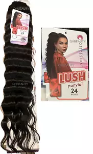 OBSESSION SYNTHETIC DRAWSTRING BODY WAVE CURLY HAIR PONYTAIL - LUSH 24 INCHES - Picture 1 of 15