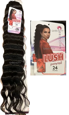 OBSESSION SYNTHETIC DRAWSTRING BODY WAVE CURLY  HAIR PONYTAIL - LUSH 24 INCHES - Image 1 of 4