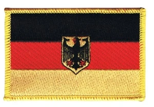 Deutschland mit Adler Aufnäher Flaggen Fahnen Patch Aufbügler 8x6cm - Picture 1 of 1