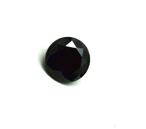 Carbonado Black Diamond 4 CT Brilliant Round Cut Black Diamond Loose Gemstone - Picture 1 of 8