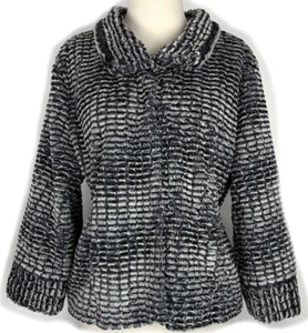 J'envie Womens L Faux Fur Jacket Coat Black - Picture 1 of 4